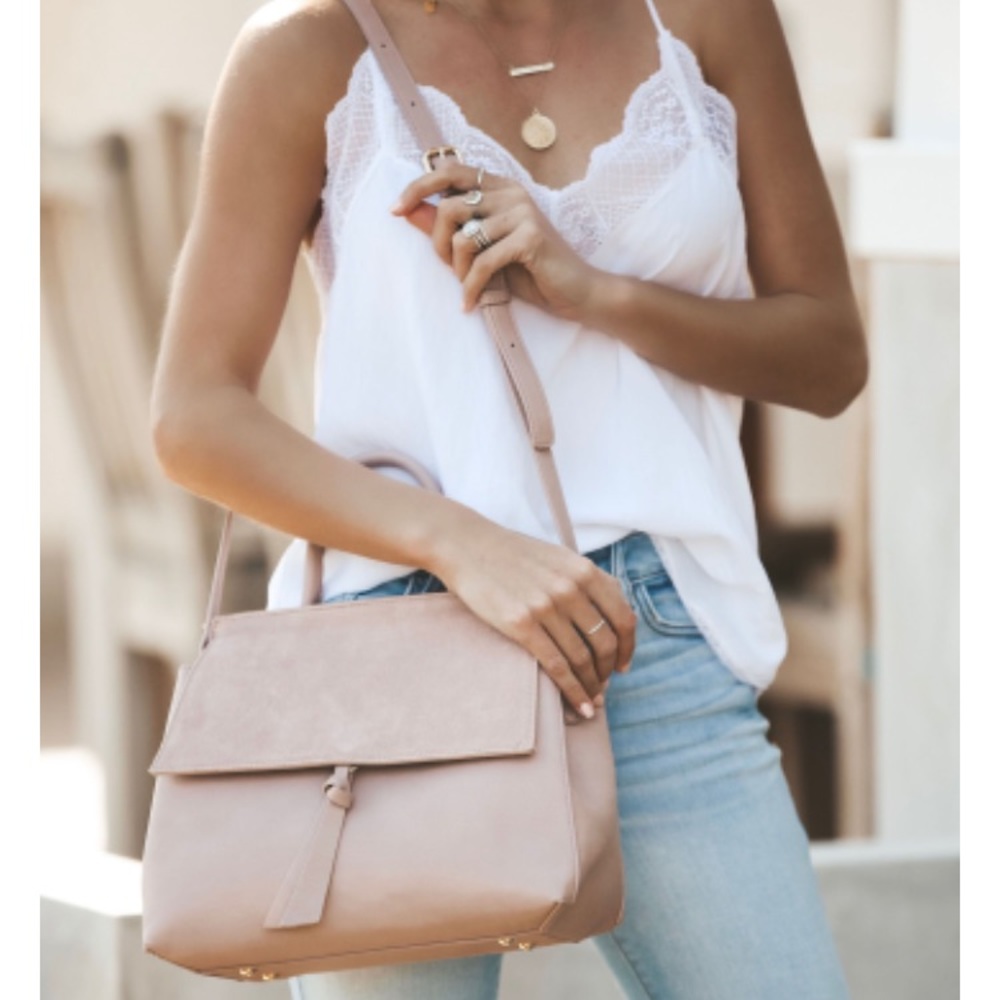 LAST ONE! Dusty Rose Crossbody Handbag Purse - Picture 7 of 8